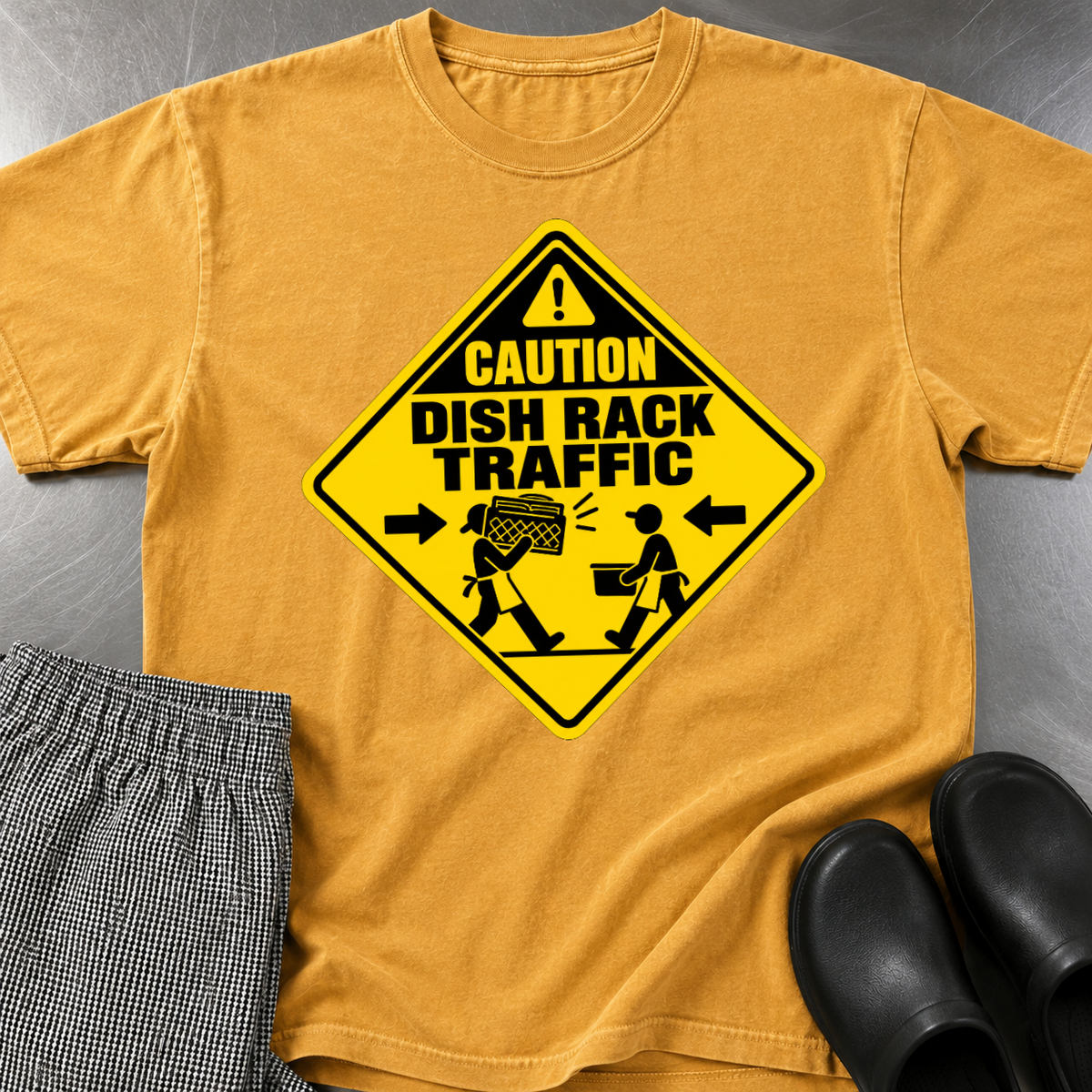 Caution Dish Rack Traffic T-shirt