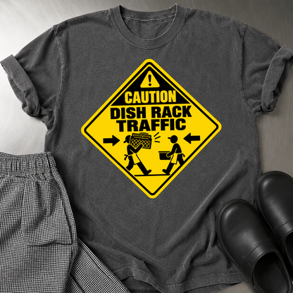 Caution Dish Rack Traffic T-shirt