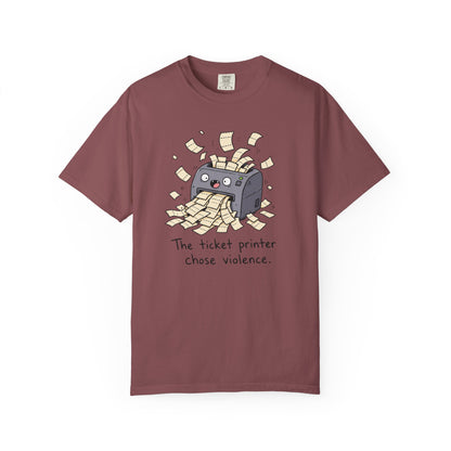 Ticket Printer Chose Violence T-Shirt