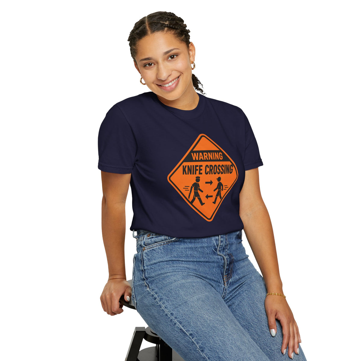 Warning Knife Crossing T-shirt